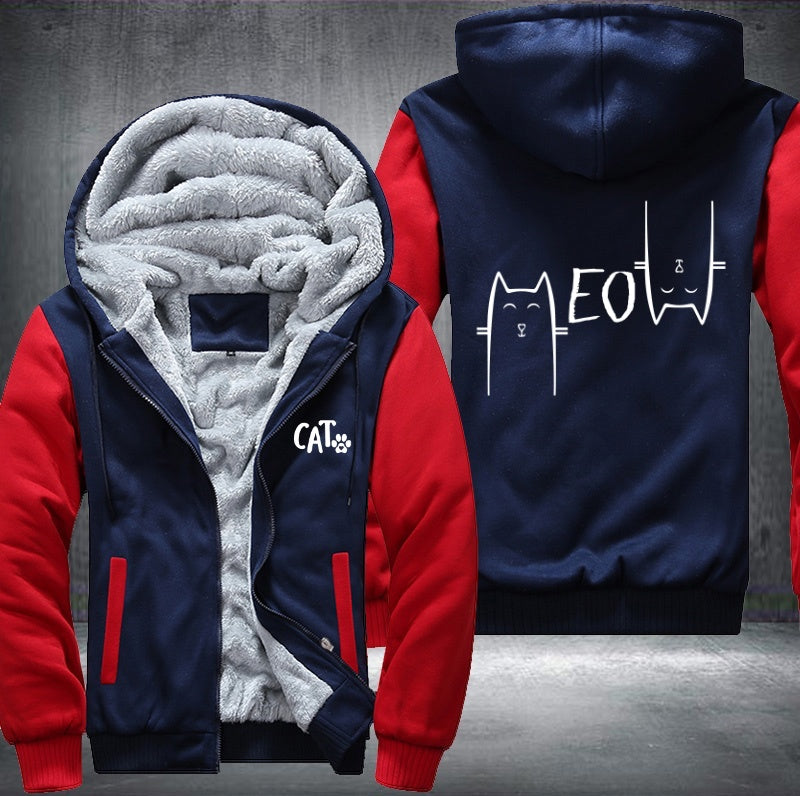 CAT MEOW Fleece Hoodies Jacket
