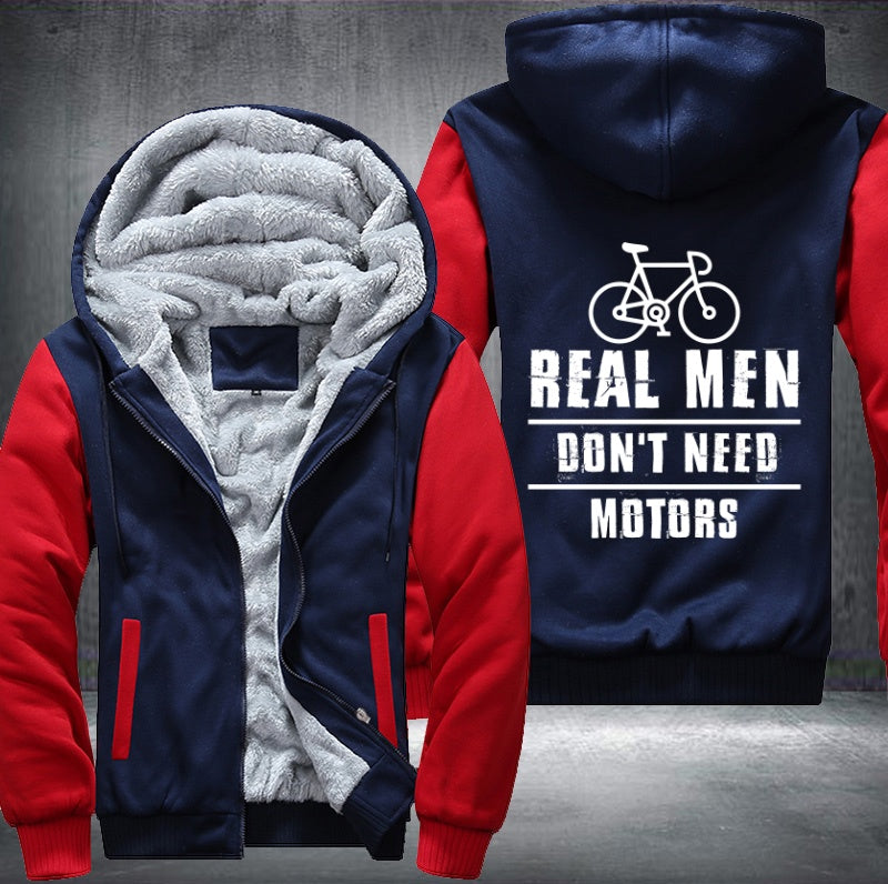 REAL MEN DON'T NEED MOTORS Fleece Hoodies Jacket