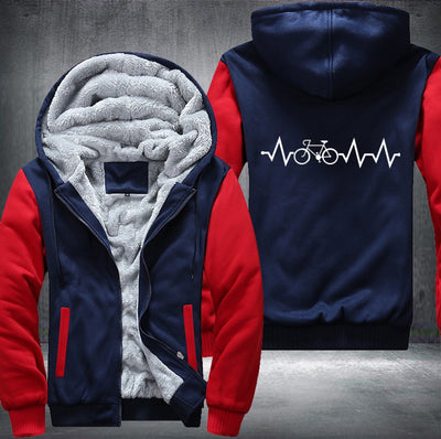 BICYCLE HEART BEAT Fleece Hoodies Jacket