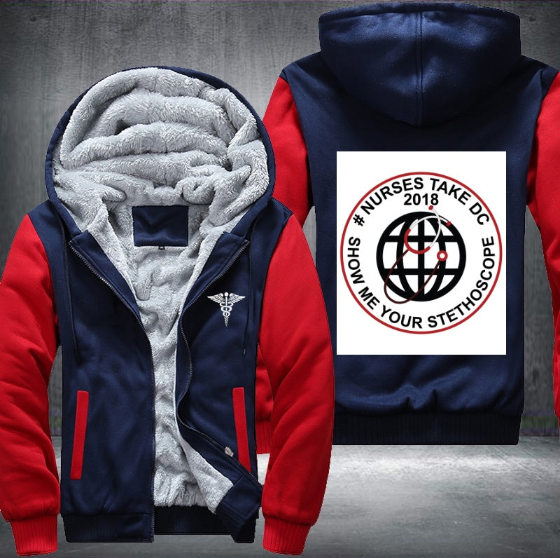 Nurses take DC 2018  Fleece Hoodies Jacket