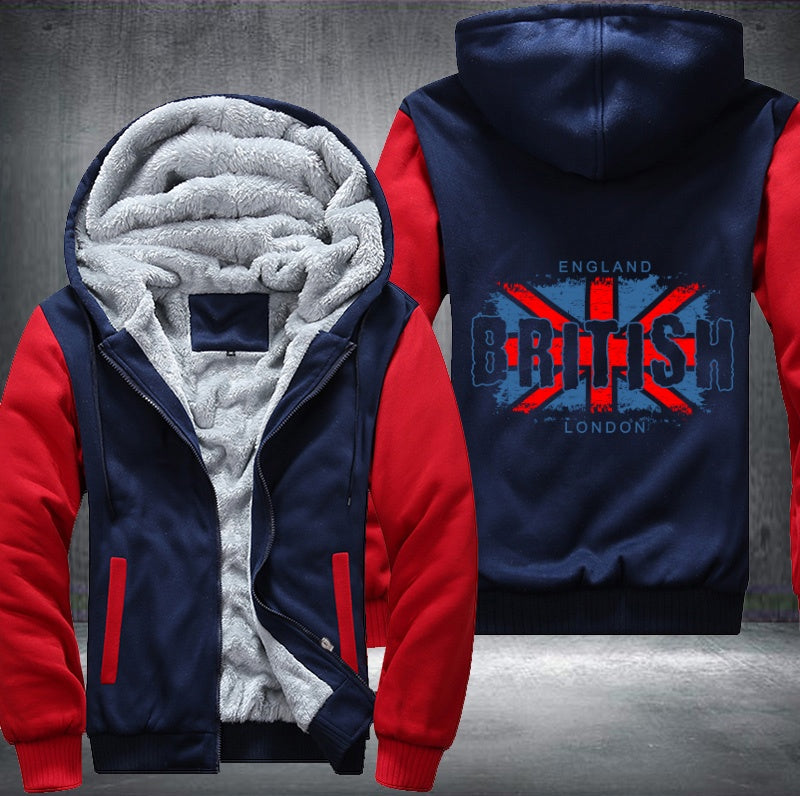 England British London Fleece Hoodies Jacket