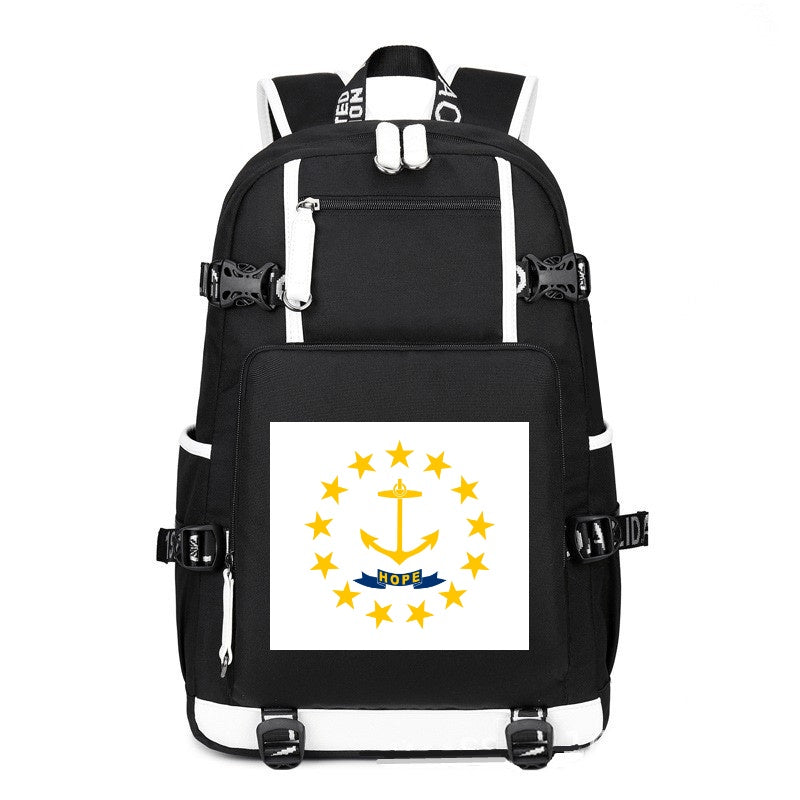 Flag of Rhode_Island printing Canvas Backpack