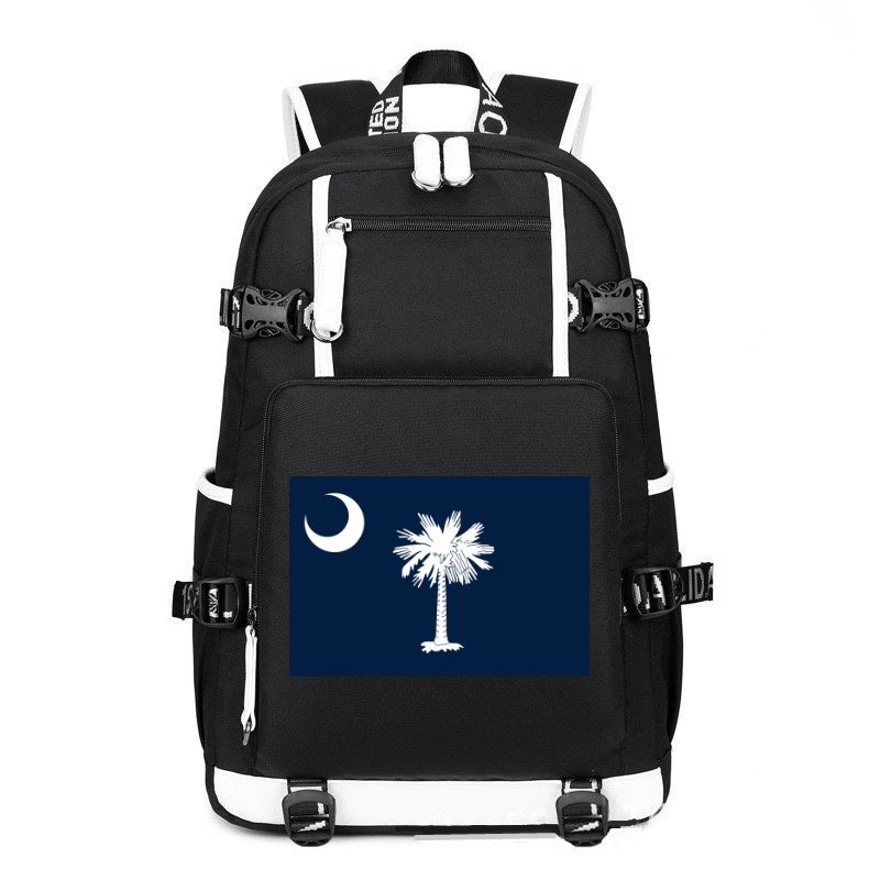 Flag of South_Carolina printing Canvas Backpack
