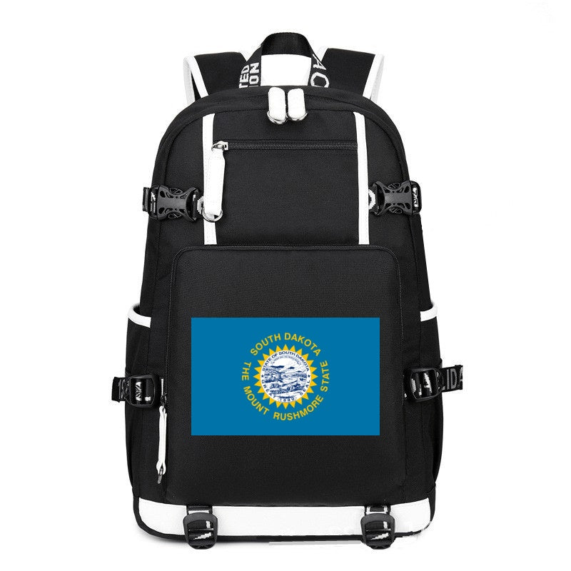 Flag of South_Dakota printing Canvas Backpack