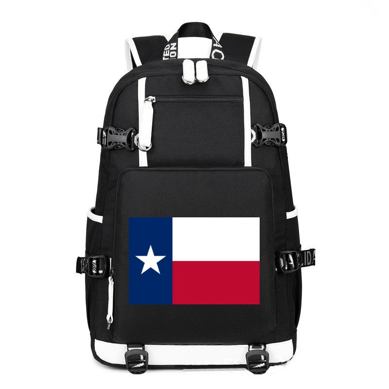 Flag of Texas printing Canvas Backpack