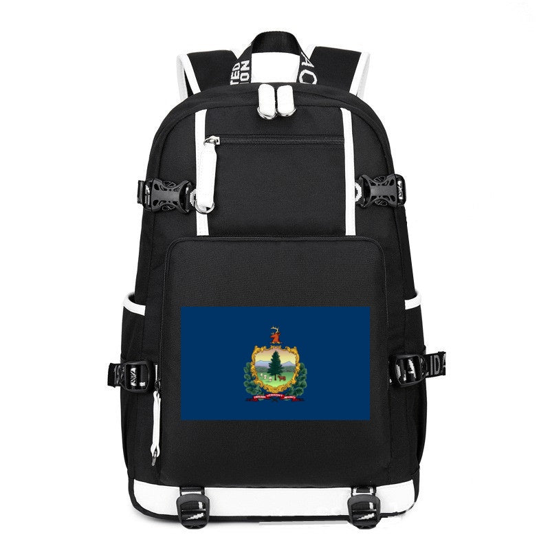 Flag of Vermont printing Canvas Backpack