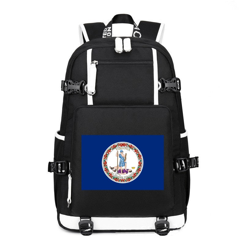 Flag of Virginia printing Canvas Backpack