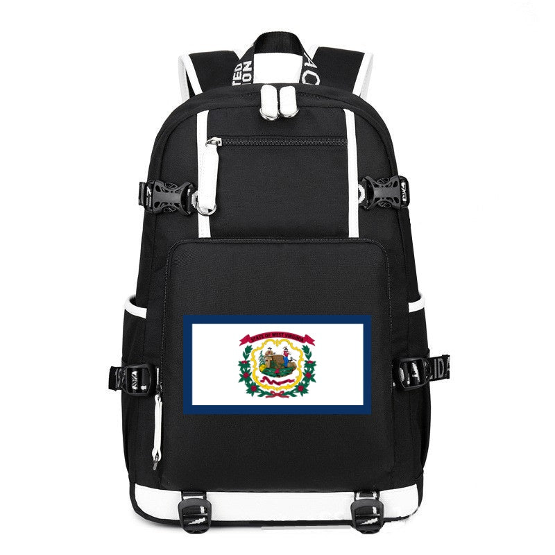 Flag of West_Virginia printing Canvas Backpack